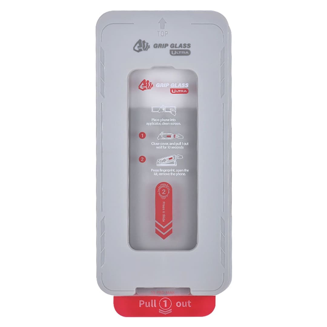 Grip Ultra - Tempered Glass Screen Protector for iPhone 15 Pro Max (2 Pack)