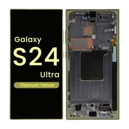 Aftermarket - Soft OLED Screen and Digitizer Assembly w/ Frame for Samsung Galaxy S24 Ultra (S928) (Titanium Yellow)