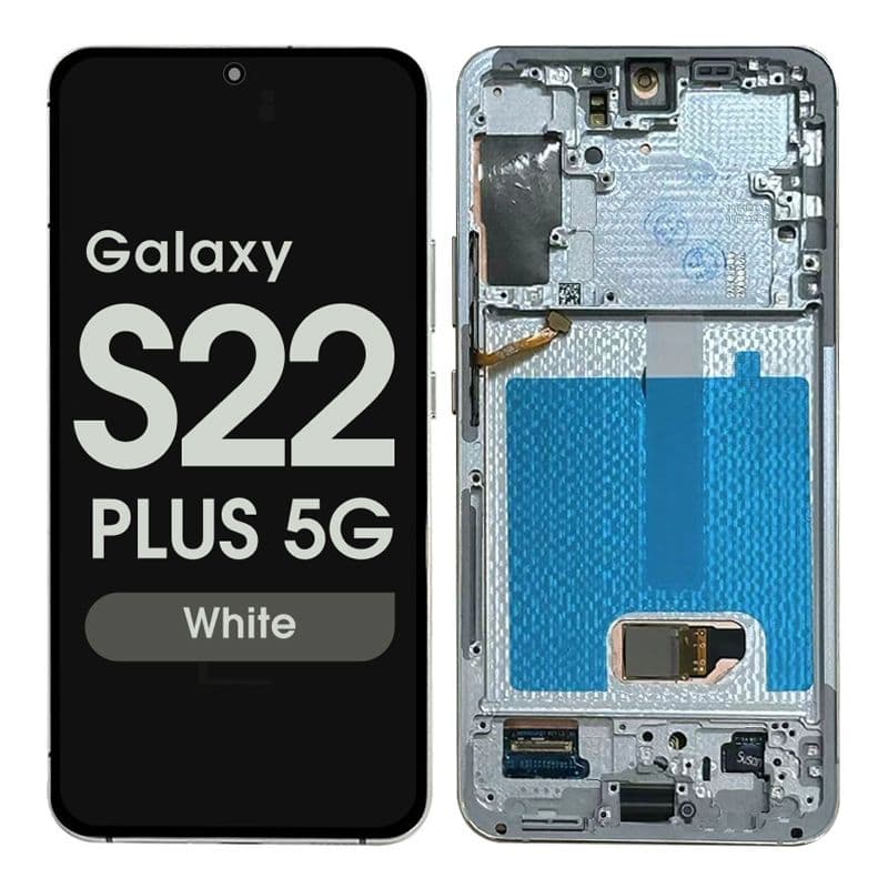 Refurbished - OLED Screen and Digitizer Assembly w/ Frame for Samsung Galaxy S22 Plus 5G (S906) (US Version) (White)