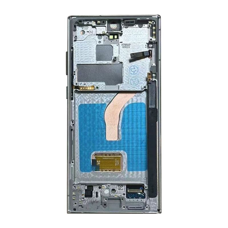 Refurbished - OLED Screen and Digitizer Assembly w/ Frame for Samsung Galaxy S22 Ultra 5G (S908U) (US Version) (White)