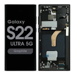 Refurbished - OLED Screen and Digitizer Assembly w/ Frame for Samsung Galaxy S22 Ultra 5G (S908U) (US Version) (Graphite)