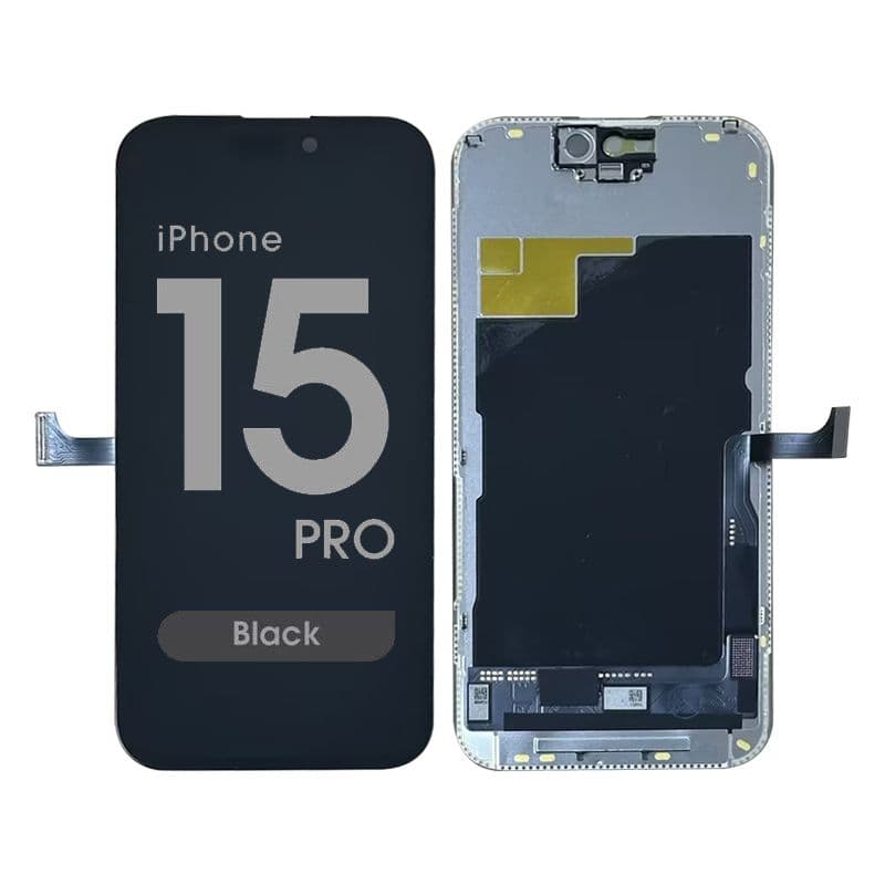 FX5 Hard OLED - Aftermarket OLED Screen and Digitizer Assembly for iPhone 15 Pro (Black)
