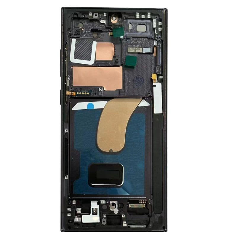Aftermarket - Soft OLED Screen and Digitizer Assembly w/ Frame for Samsung Galaxy S23 Ultra 5G (S918) (Phantom Black)