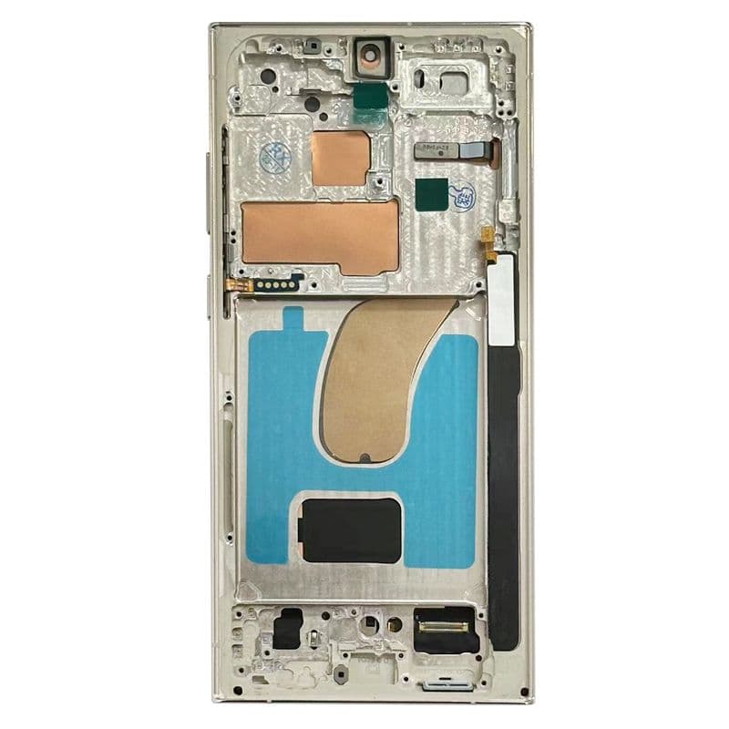 Aftermarket - Soft OLED Screen and Digitizer Assembly w/ Frame for Samsung Galaxy S23 Ultra 5G (S918) (Cream)