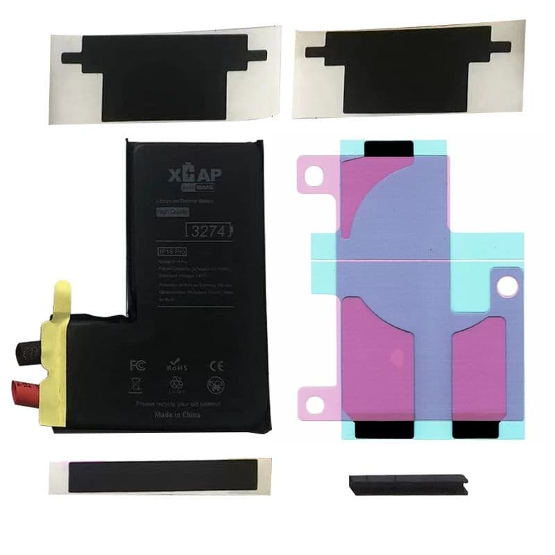 XCAP BASE - Battery Cell without Flex for iPhone 15 Pro (BMS) (3274 mAh) (Spot Weld Required)