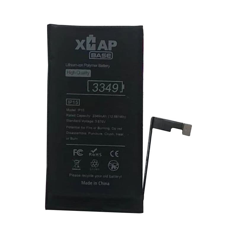 XCAP BASE - Standard Capacity Battery for iPhone 15 (3349 mAh)
