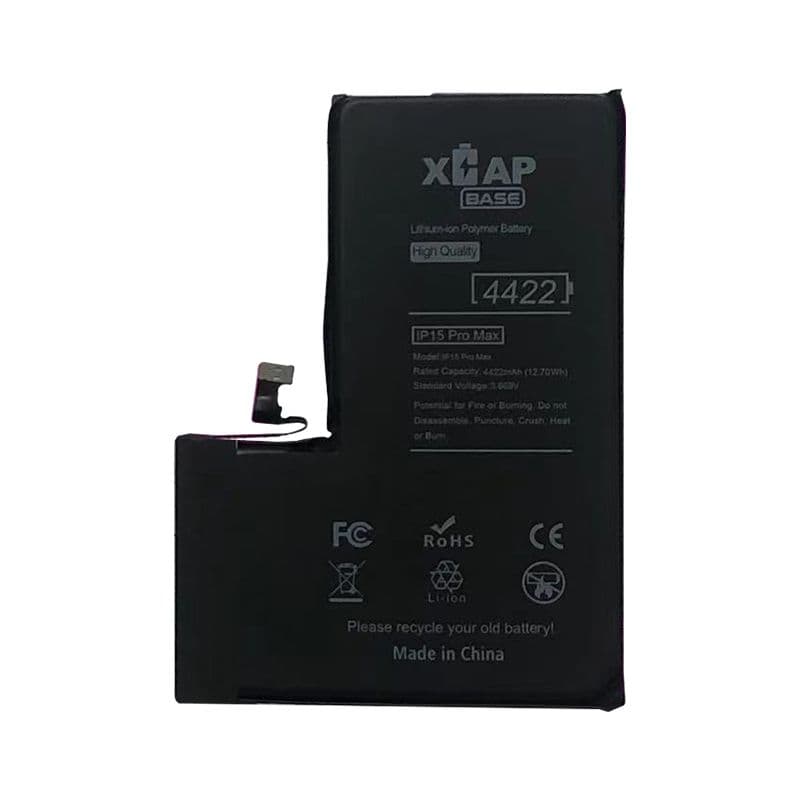 XCAP BASE - Standard Capacity Battery for iPhone 15 Pro Max (4422 mAh)