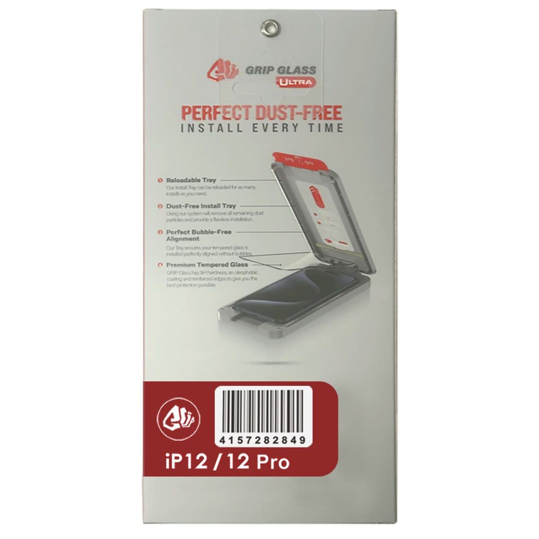 Grip Ultra - Tempered Glass Screen Protector for iPhone 12/12 Pro (2 Pack)