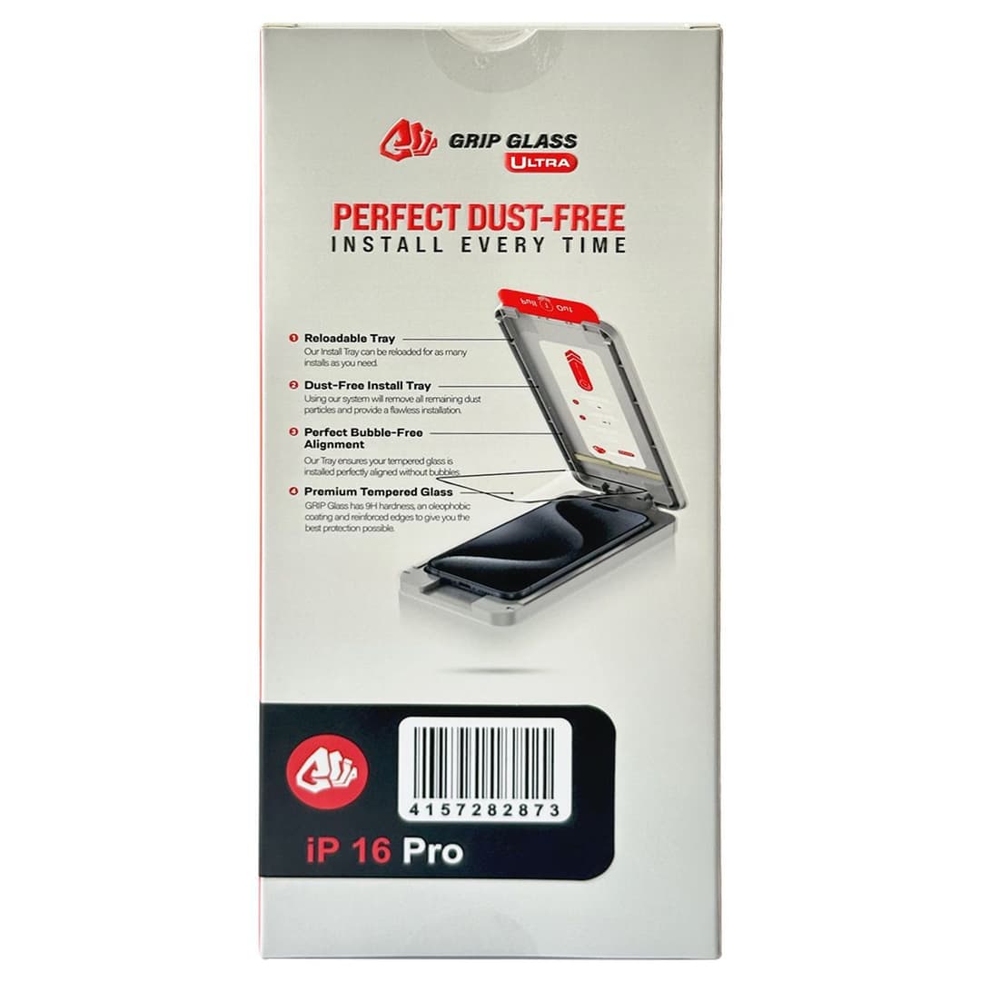 Grip Ultra - Tempered Glass Screen Protector for iPhone 16 Pro / 17 (10 Pack) (Privacy)