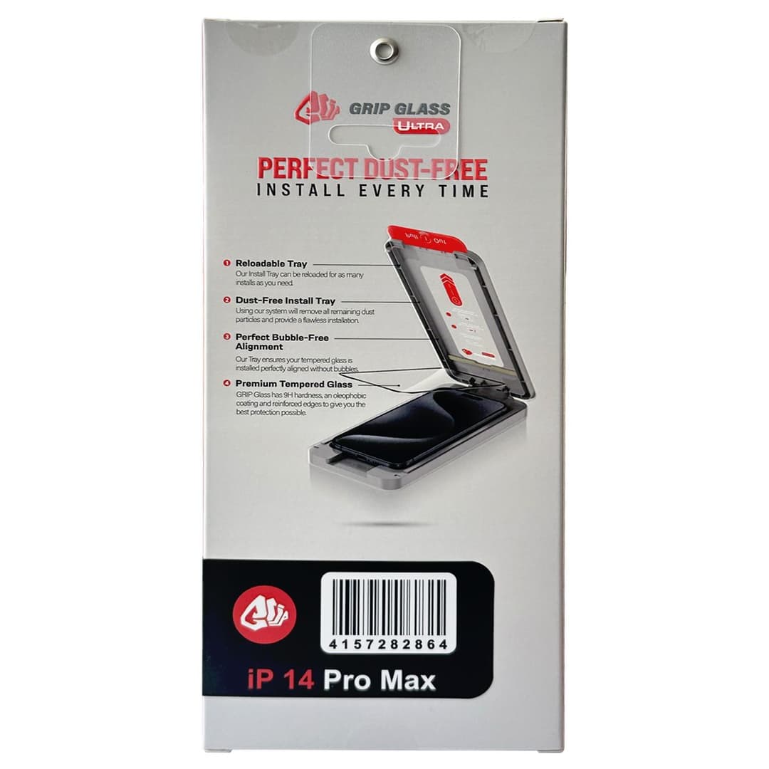 Grip Ultra - Tempered Glass Screen Protector for iPhone 14 Pro Max (2 Pack) (Privacy)