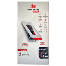 Grip Ultra - Tempered Glass Screen Protector for iPhone 13 Pro Max/14 Plus (10 Pack) (Privacy)