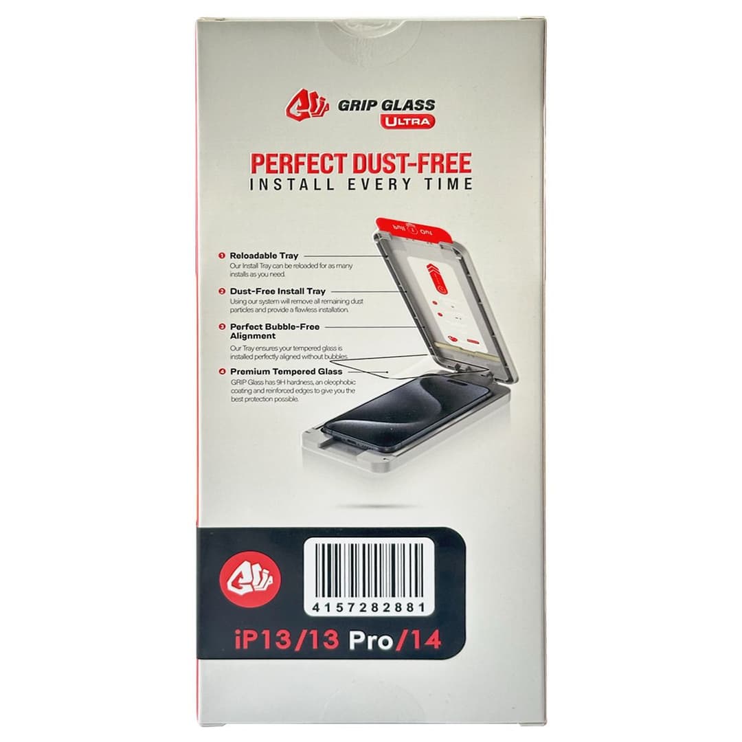 Grip Ultra - Tempered Glass Screen Protector for iPhone 13/13 Pro/14 / 16e (10 Pack) (Privacy)