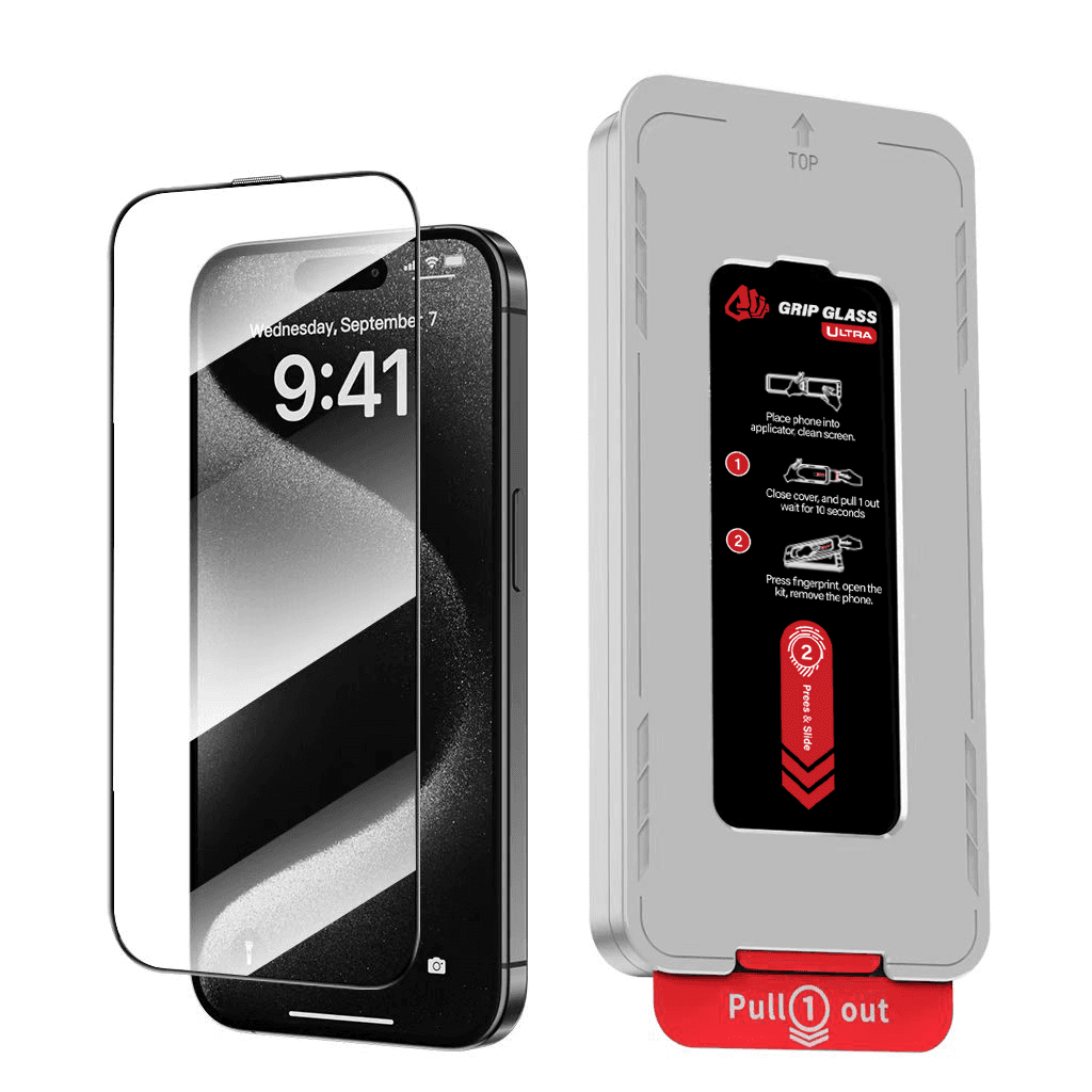 Grip Ultra - Tempered Glass Screen Protector for iPhone 16 Pro Max (10 Pack)