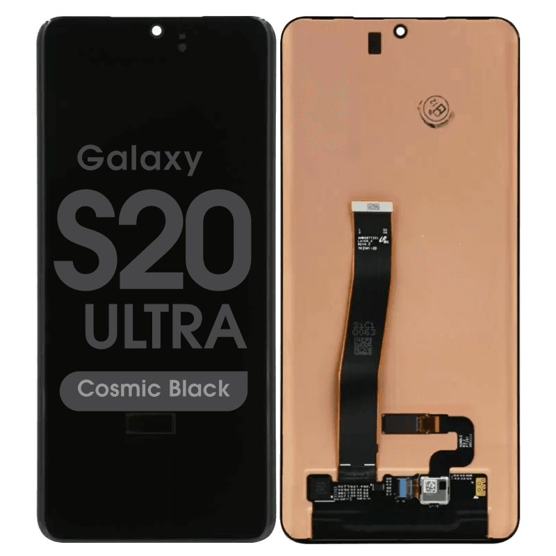 Service Pack - OLED Screen and Digitizer Assembly for Samsung Galaxy S20 Ultra (G988) (No Frame) (Cosmic Black)