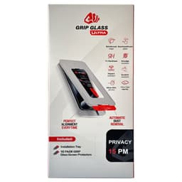 Grip Ultra - Tempered Glass Screen Protector for iPhone 15 Pro Max (10 Pack) (Privacy)
