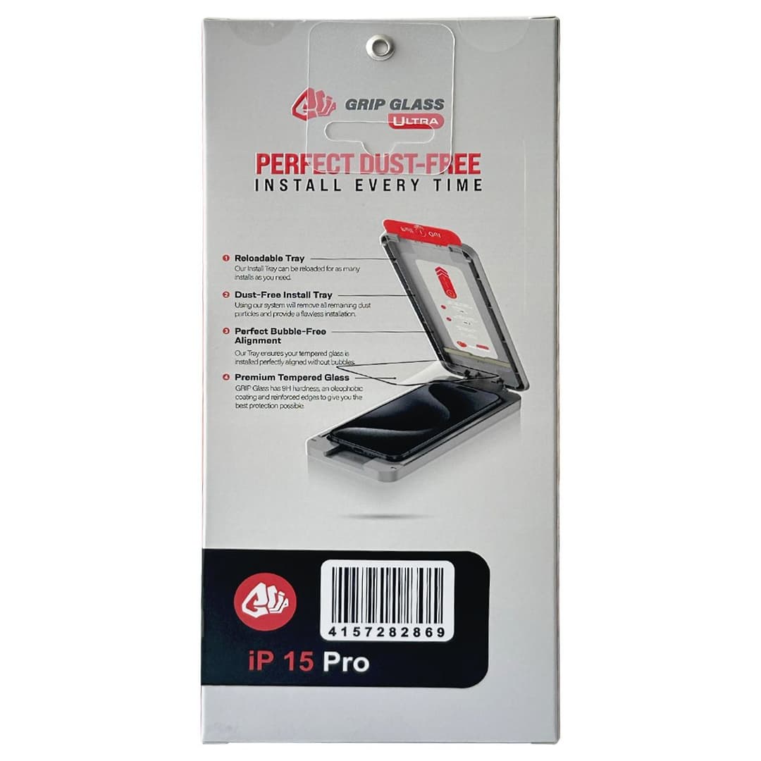 Grip Ultra - Tempered Glass Screen Protector for iPhone 15 Pro (2 Pack) (Privacy)