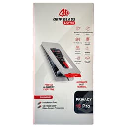 Grip Ultra - Tempered Glass Screen Protector for iPhone 15 Pro (10 Pack) (Privacy)