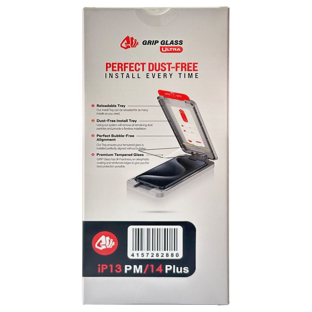 Grip Ultra - Tempered Glass Screen Protector for iPhone 13 Pro Max/14 Plus (10 Pack) (Privacy)