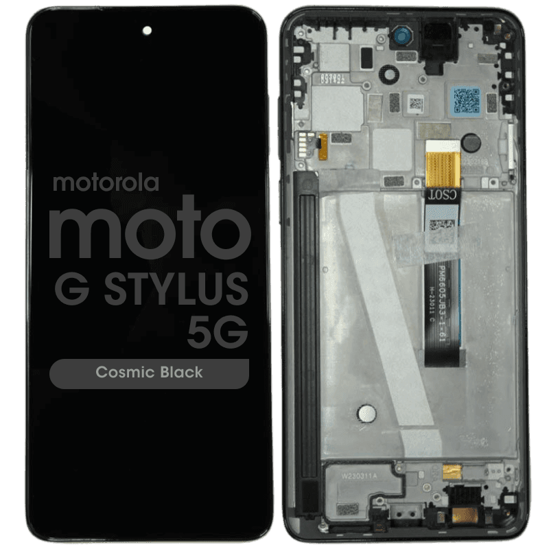 Genuine - LCD Assembly w/ Frame for Moto G Stylus 5G 2023 (XT2315 / 2023) (Cosmic Black)
