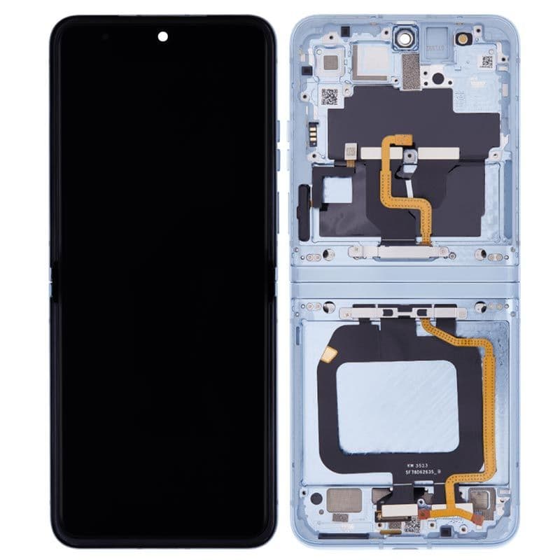 Genuine - OLED Assembly w/ Frame for Moto Razr 40 Ultra / Razr Plus (XT2321 / 2023) (Glacier Blue) 