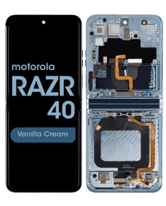 Genuine - OLED Assembly w/ Frame for Moto Razr 40 (XT2323 / 2023) (Vanilla Cream)