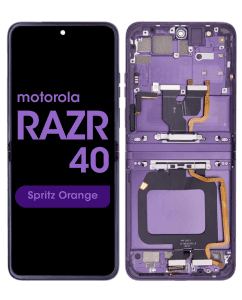 Genuine - OLED Assembly w/ Frame for Moto Razr 40 (XT2323 / 2023) (Grape Compote)