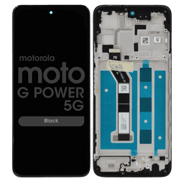 Genuine - LCD Screen and Digitizer Assembly w/ Frame for Motorola Moto G Power 5G (XT2415 / 2024) (Black)
