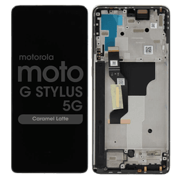 Genuine - OLED Assembly w/ Frame for Motorola Moto G Stylus 5G (XT2419 / 2024) (Caramel Latte)