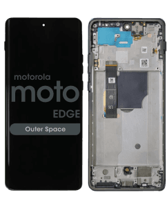 Genuine - OLED Assembly w/ frame for Motorola Moto Edge 2024 (XT2405 / 2024) (Outer Space)
