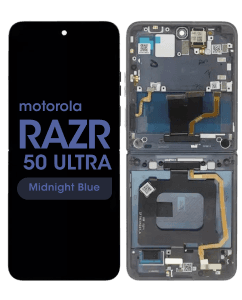 Genuine - OLED Assembly w/ Frame for Motorola Razr 50 Ultra (XT2451 / 2024) (Midnight Blue)