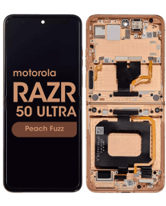 Genuine -OLED Assembly w/ Frame for Motorola Razr 50 Ultra (XT2451 / 2024) (Peach Fuzz)