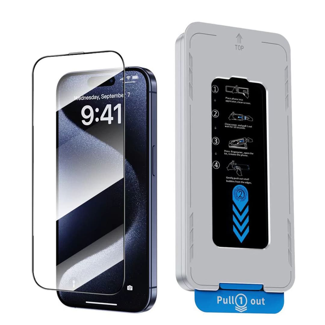Grip Ultra - Tempered Glass Screen Protector for iPhone 15/16 (10 Pack) (Privacy)