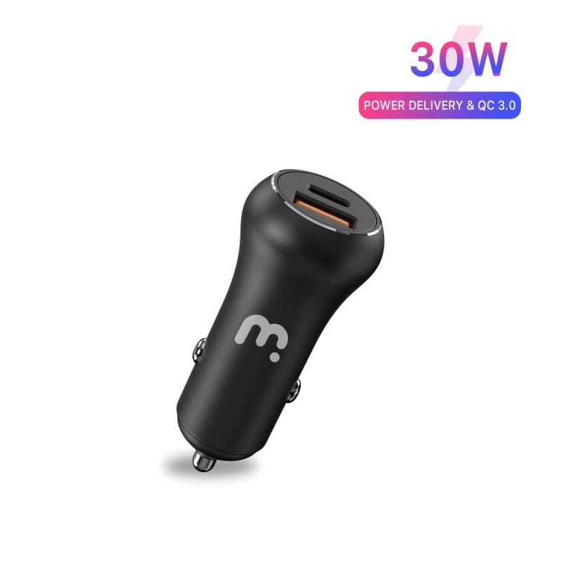 MyBat Pro - Dual Port Car Adapter (PD / QC 3.0) (30W) (Black)