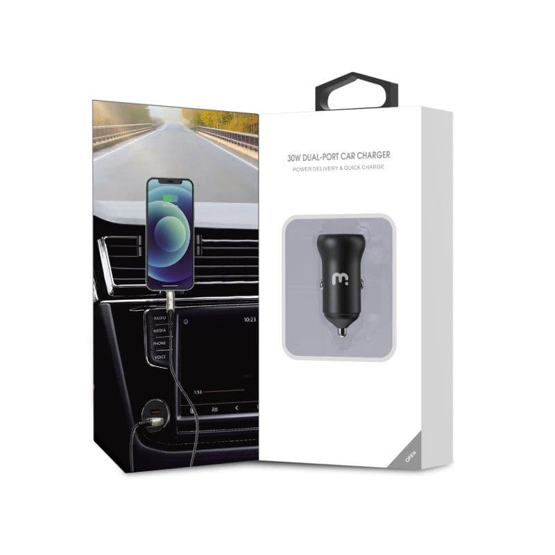 MyBat Pro - Dual Port Car Adapter (PD / QC 3.0) (30W) (Black)