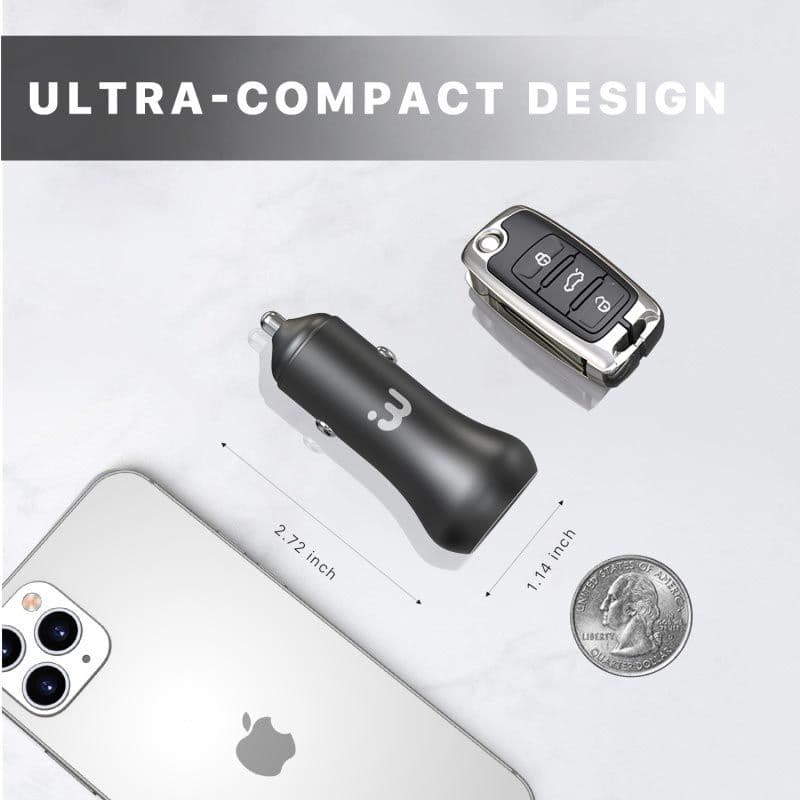 MyBat Pro - Dual Port Car Adapter (PD / QC 3.0) (30W) (Black)