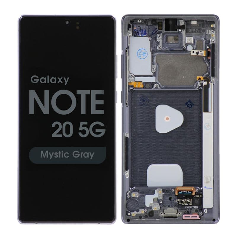 Refurbished - OLED Screen and Digitizer Assembly w/ Frame for Samsung Galaxy Note 20 5G (N980) (Mystic Gray)