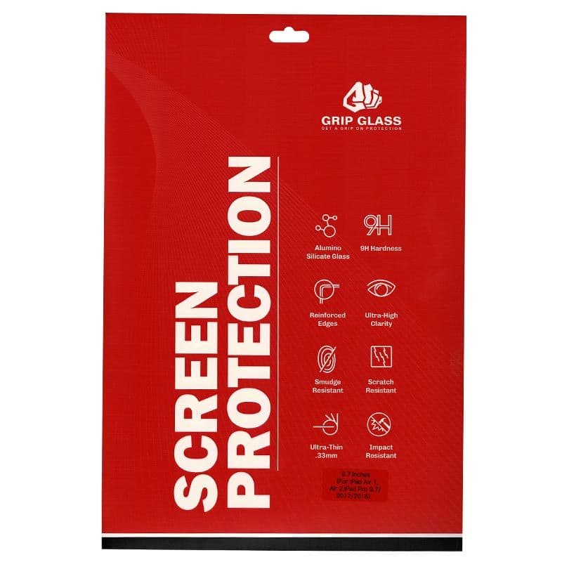 Grip Glass - Tempered Glass Screen Protector for iPad Air 1 / iPad Air 2 / iPad Pro 9.7 / iPad 5 / iPad 6