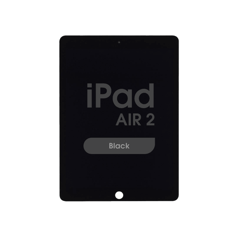 FX5 Fused - Glass and Digitizer Full LCD Assembly for iPad Air 2 w/ Pre-installed Sleep / Wake Flex (Black)