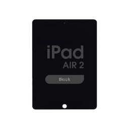 FX5 Fused - Glass and Digitizer Full LCD Assembly for iPad Air 2 w/ Pre-installed Sleep / Wake Flex (Black)