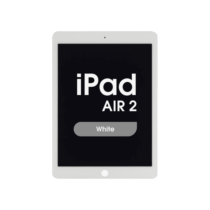 FX5 Fused - Glass and Digitizer Full LCD Assembly for iPad Air 2 w/ Pre-installed Sleep / Wake Flex (White)