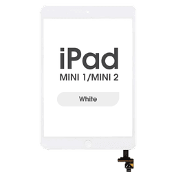 FX5 - Glass and Digitizer Touch Panel w/ Home Button for iPad Mini 1 / iPad Mini 2 (White)