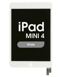 FX5 Fused - Glass and Digitizer Full LCD Assembly for iPad Mini 4 (Sleep / Wake Flex Pre-Soldered) (White)