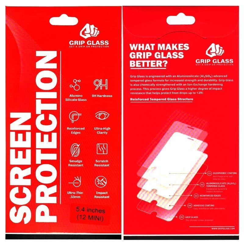 Grip Glass - Matte Tempered Glass Screen Protector for iPhone 12 Mini