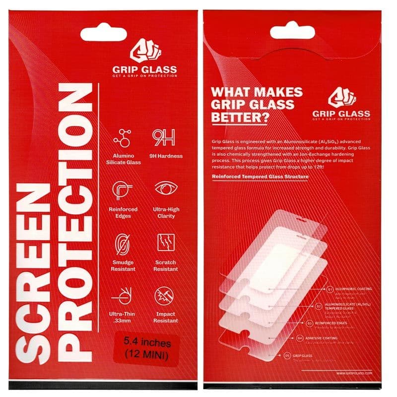 Retail Grip Glass Tempered Glass Screen Protector for iPhone 13 Mini