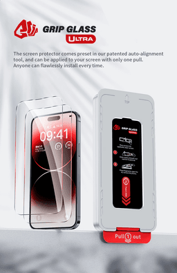 (2 Pack) Grip Ultra - Tempered Glass Screen Protector for iPhone 17 Pro Max (Privacy)
