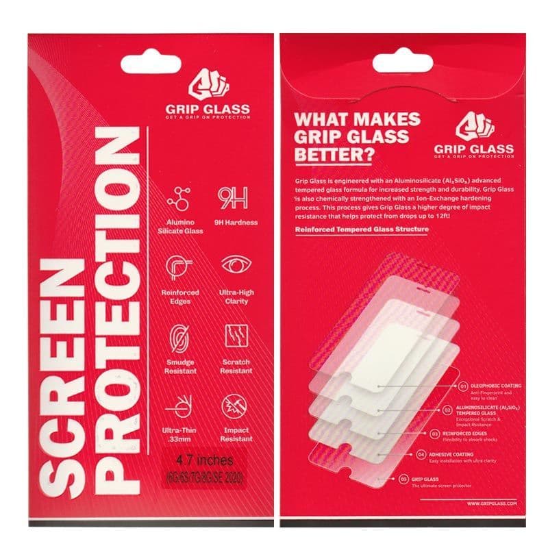 Retail Matte Grip Glass Tempered Glass Screen Protector for iPhone 6 / 6S / 7 / 8 / SE (2020)