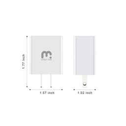 (2in1) MyBat Pro - Travel Adapter w/ USB-C Cable (6ft)