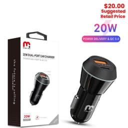 MyBat Pro - 2 Port USB-C PD / QC 3.0 Car Adapter (20W)