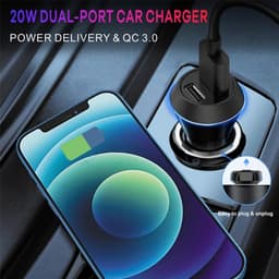 MyBat Pro - 2 Port USB-C PD / QC 3.0 Car Adapter (20W)