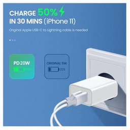 MyBat Pro - Dual USB / USB-C Adapter (22W) (White)